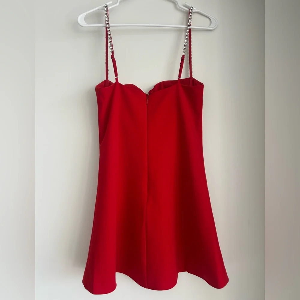 MAJORELLE Blaire Mini Dress in Cherry Red - WORE ONCE - Picture 6 of 9